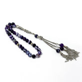 Purple Suleimani Agate, 8 mm, 33 beads