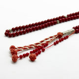 Deer blood agate 6 mm, 100 beads, 2 counters
