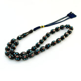 سبحة كوك اسود مطعم 8 mm 45 beads