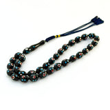 سبحة كوك اسود مطعم 8 mm 45 beads