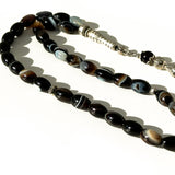 سبحة عقيق كبدي شرابه خليجي 10 mm 33 beads