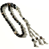 سبحة عقيق كبدي شرابه خليجي 10 mm 33 beads