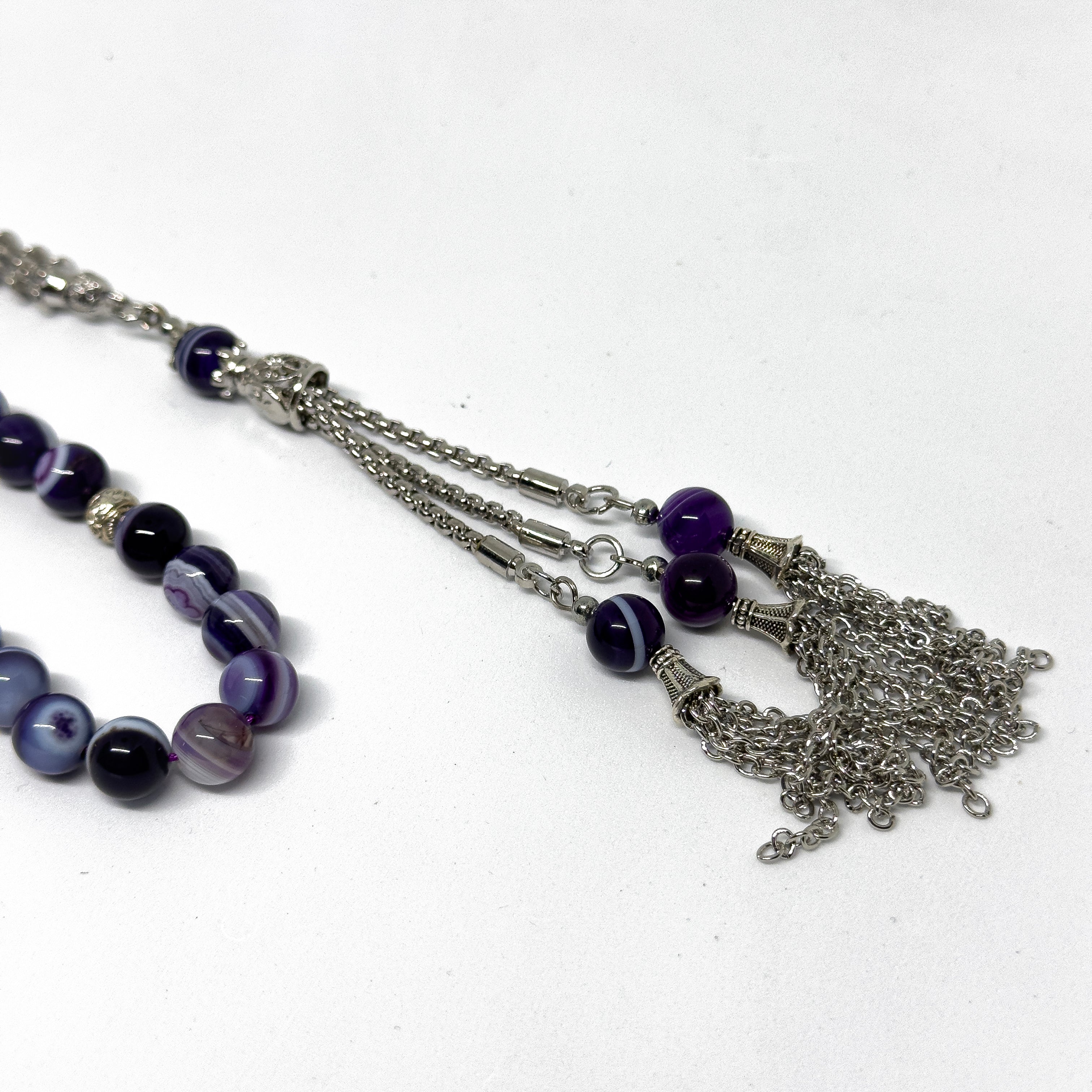 Purple Suleimani Agate, 8 mm, 33 beads