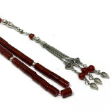 Barrel-shaped Carnelian, 10mm, 33 beads