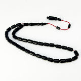 Black Bakelite 8mm barrel 33 beads