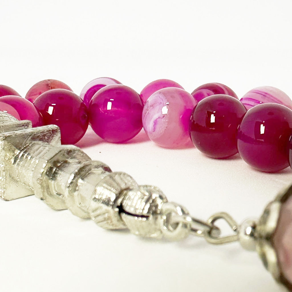 Solimani Agate Maroon 10 mm 33 beads