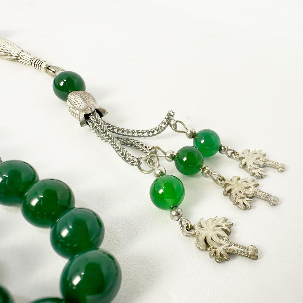 Green agate 10 mm 33 beads