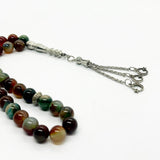 Indian colored agate, 10 mm, 33 beads
