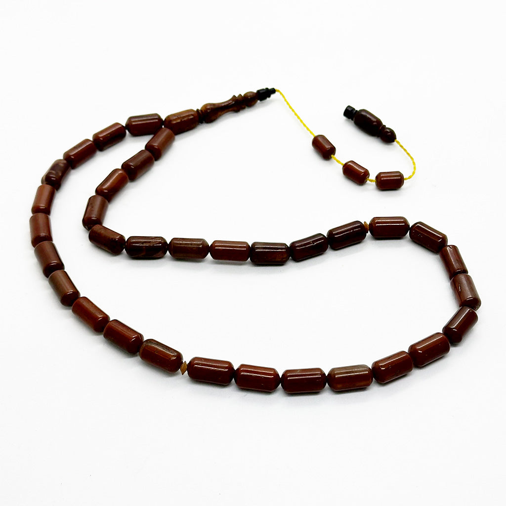 Barrel Coke Brown 8mm 33 Beads