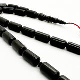 Black Bakelite 8mm barrel 33 beads