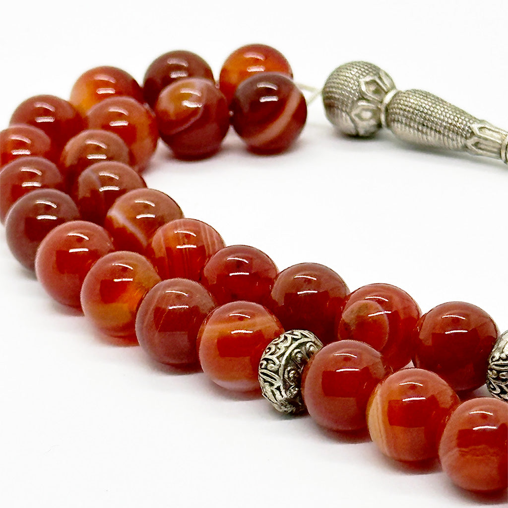 Sulaimani Liver Agate 10mm 33 Beads