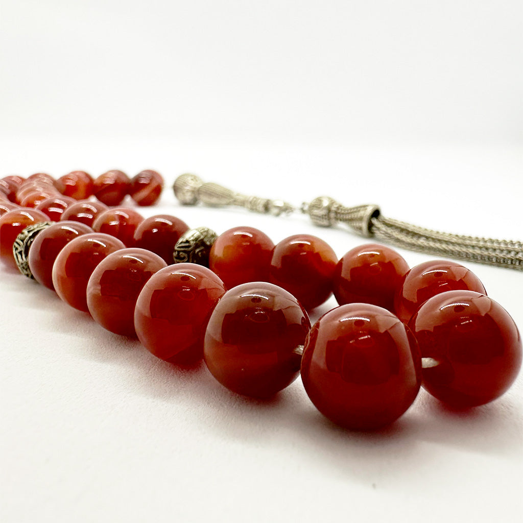 Sulaimani Liver Agate 10mm 33 Beads