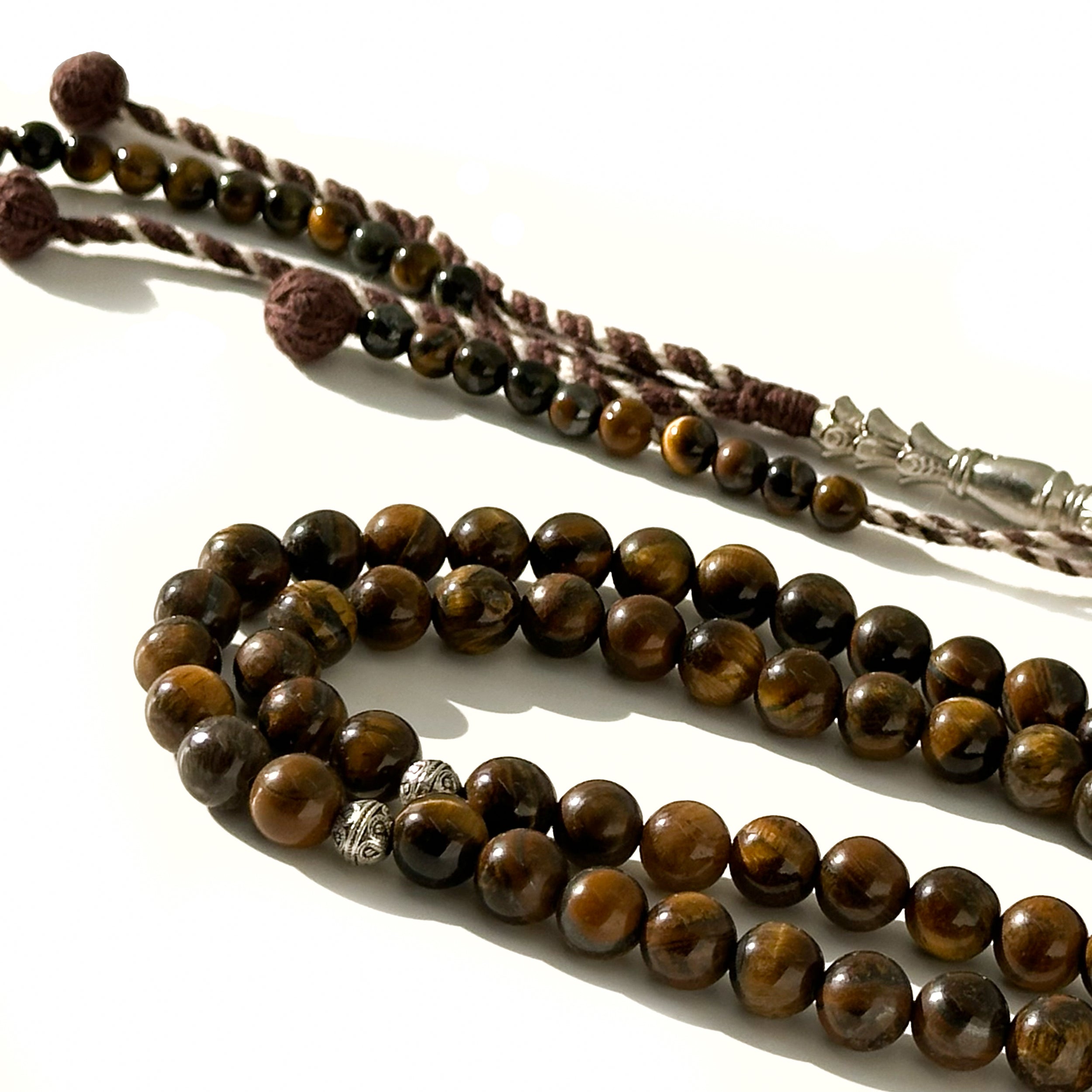 سبحة عقيق كبدي  شرابه خليجي 10 mm 33 beads