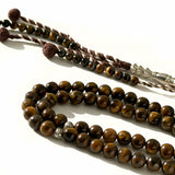 سبحة عقيق كبدي  شرابه خليجي 10 mm 33 beads