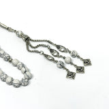 White Howlite Stone, 8mm, 33 Beads